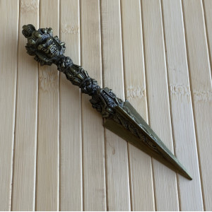 Пуэрное шило-нож в старом стиле из медного сплава золотистое. Photo 2